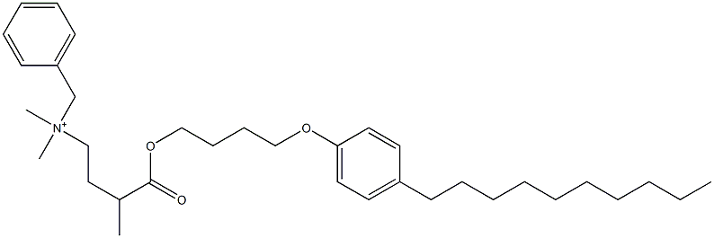 N,N-Dimethyl-N-benzyl-N-[3-[[4-(4-decylphenyloxy)butyl]oxycarbonyl]butyl]aminium Struktur