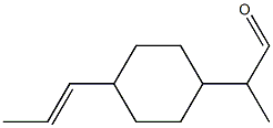 2-[4-(1-Propenyl)cyclohexyl]propanal Struktur