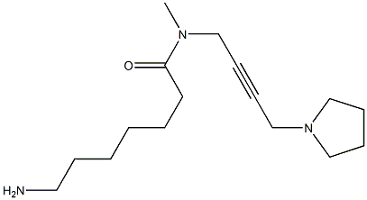 N-Methyl-N-[4-(1-pyrrolidinyl)-2-butynyl]-7-aminoheptanamide Struktur