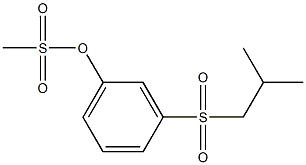 Methanesulfonic acid 3-(2-methylpropylsulfonyl)-phenyl ester Struktur