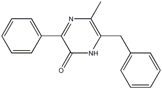 3-Phenyl-5-methyl-6-benzylpyrazin-2(1H)-one Struktur