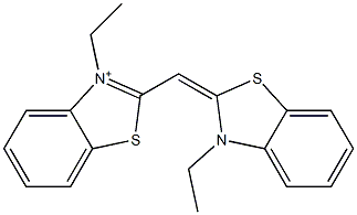 2-[(2,3-Dihydro-3-ethylbenzothiazole-2-ylidene)methyl]-3-ethylbenzothiazole-3-ium Struktur