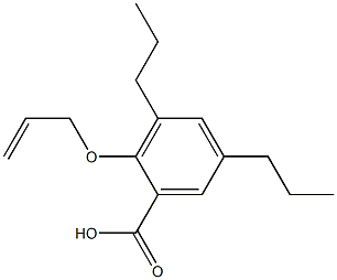 2-(Allyloxy)-3,5-dipropylbenzoic acid Struktur