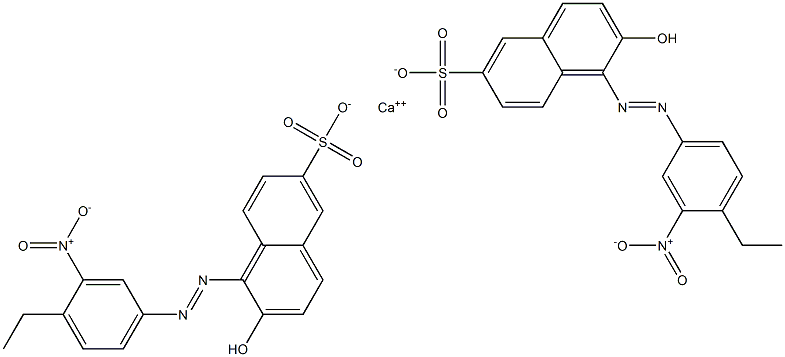 Bis[1-[(4-ethyl-3-nitrophenyl)azo]-2-hydroxy-6-naphthalenesulfonic acid]calcium salt Struktur