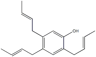 2,4,5-Tri(2-butenyl)phenol Struktur