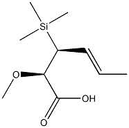 (2R,3S,4E)-2-Methoxy-3-(trimethylsilyl)-4-hexenoic acid Struktur