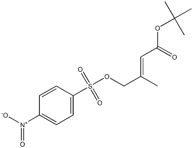 4-[[(p-Nitrophenyl)sulfonyl]oxy]-3-methyl-2-butenoic acid tert-butyl ester Struktur