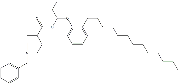 N,N-Dimethyl-N-benzyl-N-[3-[[1-(2-tridecylphenyloxy)butyl]oxycarbonyl]butyl]aminium Struktur