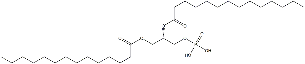 [S,(-)]-1-O,2-O-Dimyristoyl-D-glycerol 3-phosphoric acid Struktur