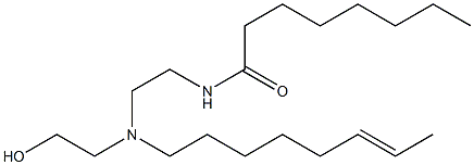 N-[2-[N-(2-Hydroxyethyl)-N-(6-octenyl)amino]ethyl]octanamide Struktur