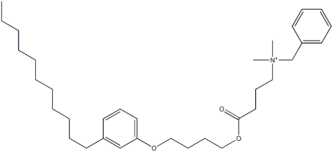 N,N-Dimethyl-N-benzyl-N-[3-[[4-(3-undecylphenyloxy)butyl]oxycarbonyl]propyl]aminium Struktur