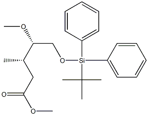 (3S,4S)-5-[(tert-Butyldiphenylsilyl)oxy]-4-methoxy-3-methylpentanoic acid methyl ester Struktur