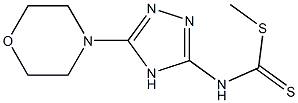 N-(5-Morpholino-4H-1,2,4-triazol-3-yl)dithiocarbamic acid methyl ester Struktur