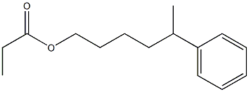 Propanoic acid 5-phenylhexyl ester Struktur