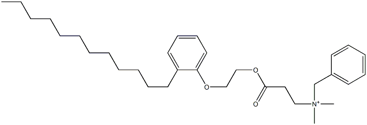 N,N-Dimethyl-N-benzyl-N-[2-[[2-(2-dodecylphenyloxy)ethyl]oxycarbonyl]ethyl]aminium Struktur