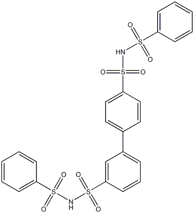 N,N'-Bis(phenylsulfonyl)-1,1'-biphenyl-3',4-disulfonamide Struktur