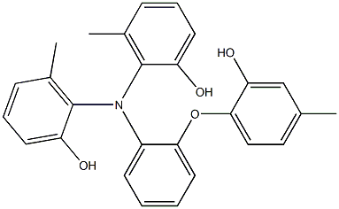 N,N-Bis(2-hydroxy-6-methylphenyl)-2-(2-hydroxy-4-methylphenoxy)benzenamine Struktur