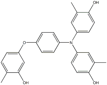 N,N-Bis(4-hydroxy-3-methylphenyl)-4-(3-hydroxy-4-methylphenoxy)benzenamine Struktur