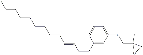 3-(3-Tridecenyl)phenyl 2-methylglycidyl ether Struktur