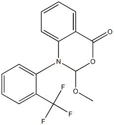 1-[2-(Trifluoromethyl)phenyl]-2-methoxy-2H-3,1-benzoxazin-4(1H)-one Struktur