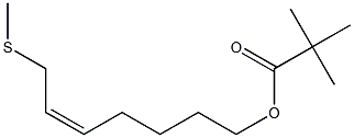 Pivalic acid [(Z)-7-[methylthio]-5-heptenyl] ester Struktur