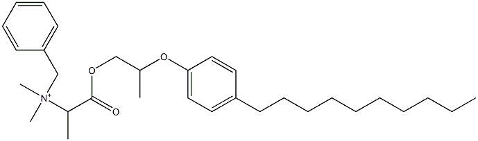 N,N-Dimethyl-N-benzyl-N-[1-[[2-(4-decylphenyloxy)propyl]oxycarbonyl]ethyl]aminium Struktur