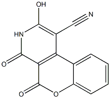 3,4-Dihydro-2-hydroxy-4,5-dioxo-5H-[1]benzopyrano[3,4-c]pyridine-1-carbonitrile Struktur