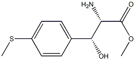 (2S,3R)-3-[4-(Methylthio)phenyl]-3-hydroxy-2-aminopropanoic acid methyl ester Struktur