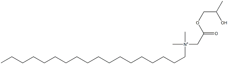 N-[(2-Hydroxypropoxy)carbonylmethyl]-N,N-dimethyl-1-octadecanaminium Struktur