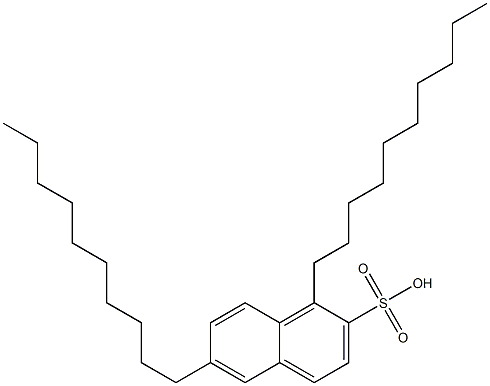 1,6-Didecyl-2-naphthalenesulfonic acid Struktur