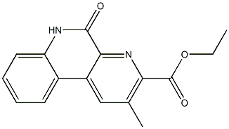 2-Methyl-3-(ethoxycarbonyl)benzo[f][1,7]naphthyridin-5(6H)-one Struktur