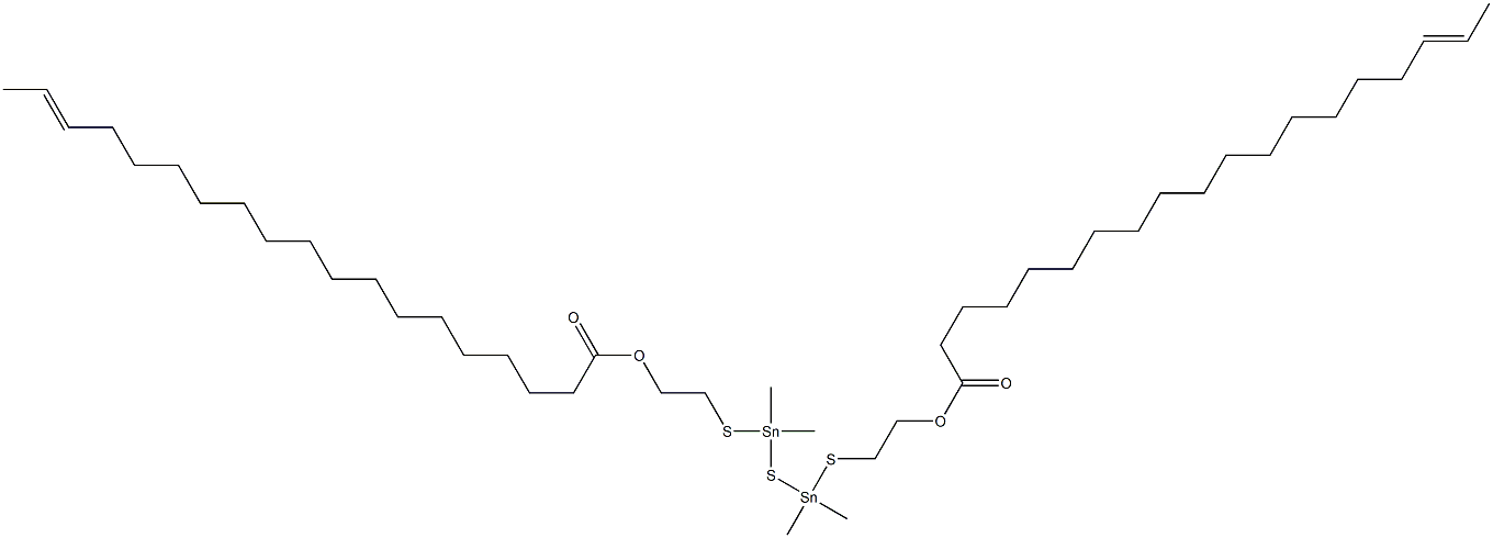 Bis[dimethyl[[2-(16-octadecenylcarbonyloxy)ethyl]thio]stannyl] sulfide Struktur