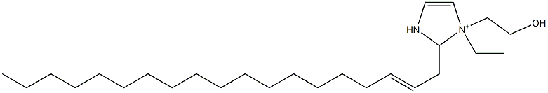 1-Ethyl-1-(2-hydroxyethyl)-2-(2-nonadecenyl)-4-imidazoline-1-ium Structure