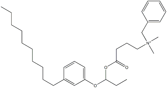 N,N-Dimethyl-N-benzyl-N-[3-[[1-(3-decylphenyloxy)propyl]oxycarbonyl]propyl]aminium Struktur