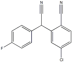 (2-Cyano-5-chlorophenyl)(4-fluorophenyl)acetonitrile Struktur