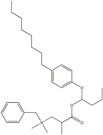 N,N-Dimethyl-N-benzyl-N-[2-[[1-(4-octylphenyloxy)butyl]oxycarbonyl]propyl]aminium Struktur