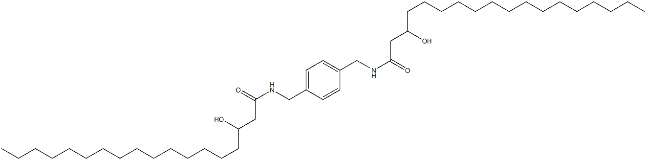 N,N'-(1,4-Phenylenebismethylene)bis(3-hydroxystearamide) Struktur