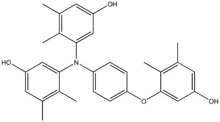 N,N-Bis(5-hydroxy-2,3-dimethylphenyl)-4-(5-hydroxy-2,3-dimethylphenoxy)benzenamine Struktur