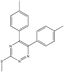 5,6-Di(p-tolyl)-3-methylthio-1,2,4-triazine Struktur