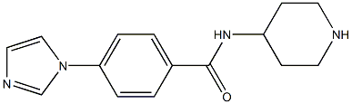 4-(1H-Imidazol-1-yl)-N-(4-piperidinyl)benzamide Struktur