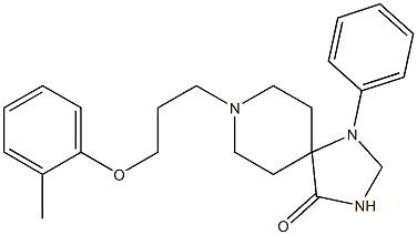 8-[3-[(2-Methylphenyl)oxy]propyl]-1-phenyl-1,3,8-triazaspiro[4.5]decan-4-one Struktur