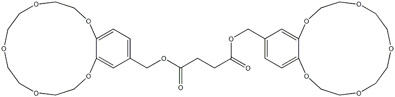 Succinic acid bis[(2,3,5,6,8,9,11,12-octahydro-1,4,7,10,13-benzopentaoxacyclopentadecin)-15-ylmethyl] ester Struktur