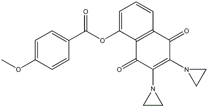 2,3-Bis(1-aziridinyl)-5-(4-methoxybenzoyloxy)-1,4-naphthoquinone Struktur