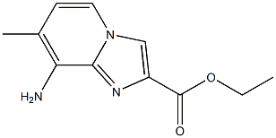 7-Methyl-8-aminoimidazo[1,2-a]pyridine-2-carboxylic acid ethyl ester Struktur