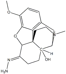 17-Methyl-3-methoxy-6-hydrazono-4,5-epoxymorphinan-14-ol Struktur