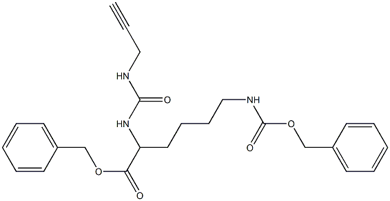 1-(2-Propynyl)-3-[5-[[(benzyloxy)carbonyl]amino]-1-[(benzyloxy)carbonyl]pentyl]urea Struktur