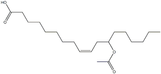 (9Z)-12-Acetoxy-9-octadecenoic acid Struktur