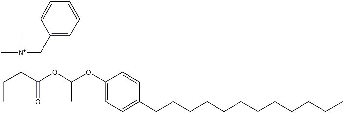 N,N-Dimethyl-N-benzyl-N-[1-[[1-(4-dodecylphenyloxy)ethyl]oxycarbonyl]propyl]aminium Struktur