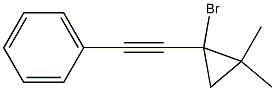 1-(Phenylethynyl)-1-bromo-2,2-dimethylcyclopropane Struktur