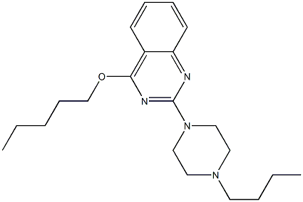 2-[4-Butyl-1-piperazinyl]-4-pentyloxyquinazoline Struktur